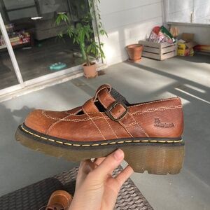 Dr. Martens Trendy Light Brown Leather Mary Jane